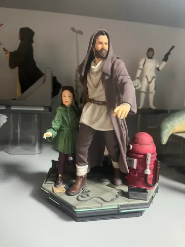 Obi Wan Kenobi e Leia - Iron Studios - Star Wars