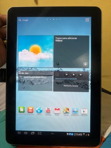 Tablet Samsung Galaxy p7500 vídeo leitura e jogos