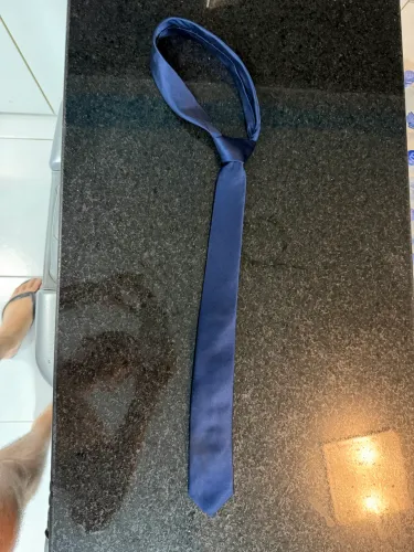 gravata azul slim aramis 