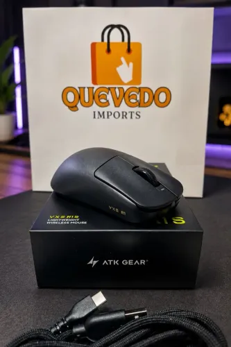 Mouse gamer sem fio ATK R1 S BLACK NOVO