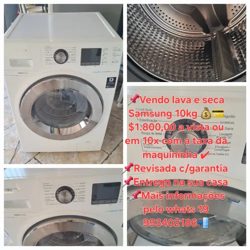 Lava e seca Samsung 10kg 110vts 
