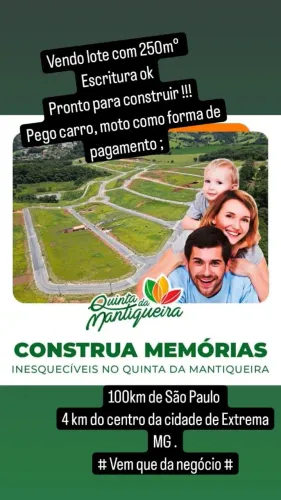 Vendo terreno no Loteamento Quinta da Mantiqueira!! PEGO CARRO, MOTO, APARTAMENTO NA TROCA