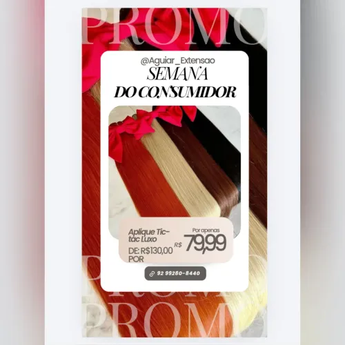 PROMOÇÃO DE TIC TAC EXTENSÃO DE CABELO
