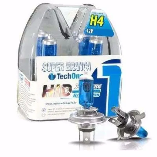 Lâmpada Super Branca Moto H4 35w 12v Estilo Xenon 8500k Und