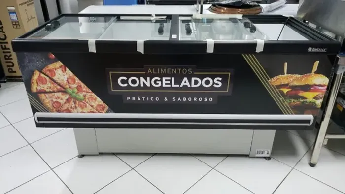 Ilha de congelados freezer para mercado 2 metros - Alecs