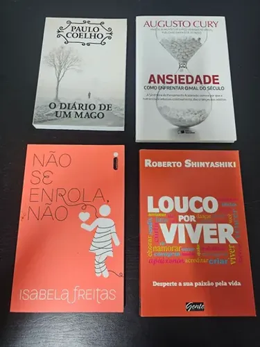 4 livros Ansiedade + louco por viver + não se enrola