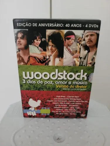 Box coleção Woodstock 3 dias de paz, amor e música (versão do diretor)