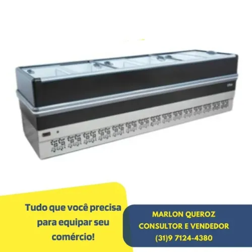 Ilha de Congelados 3M Polar Vidro Reto
