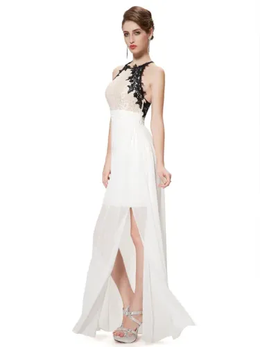 vestido longo de festa branco