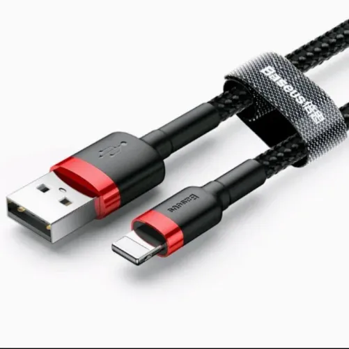 Cabo Baseus USB-A 2.4A /Iphone XS, 5 5S SE 6 6S 6+ 7 7+ 8 8 + X (01 ou 02 metros