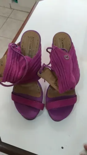 Sandália Salto Alto Carmen Steffens Lilás, 35