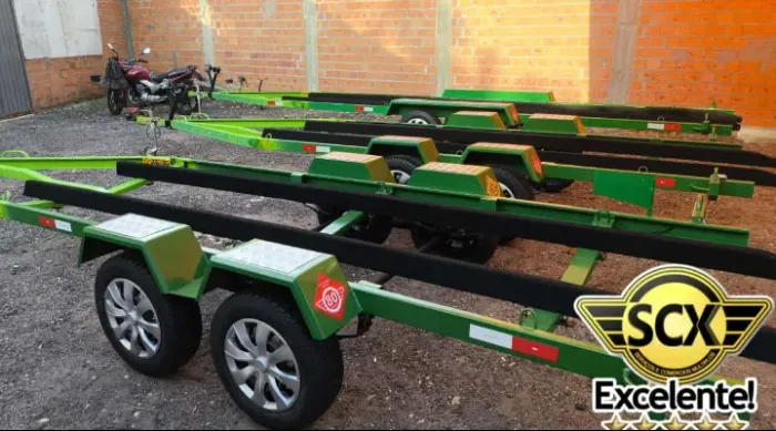 Carretinhas para lancha modelo 02 eixo cap 2000kg