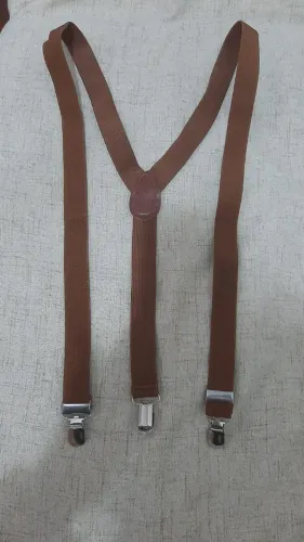Suspensório masculino marrom