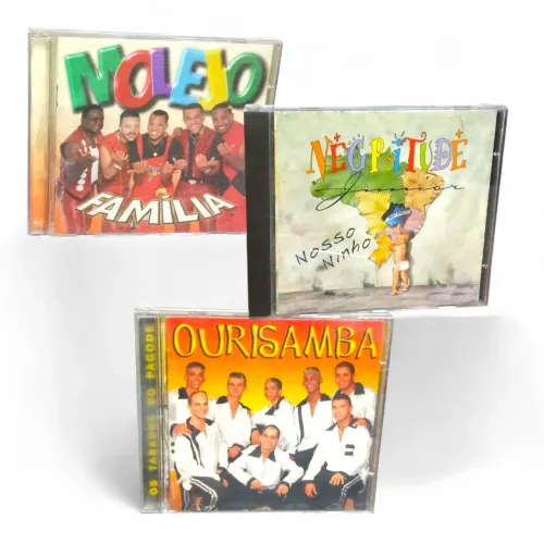 Lote 3 Cds Pagode Clássico Anos 90/2000 (Molejo, Negritude, Ourisamba) ?