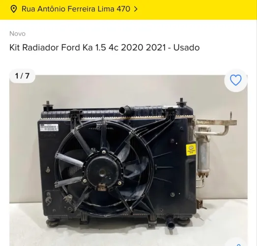Kit Radiador Ford Ka 1.5 4c 2020 2021