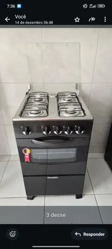 FOGÃO 4 BOCAS ESMALTEC