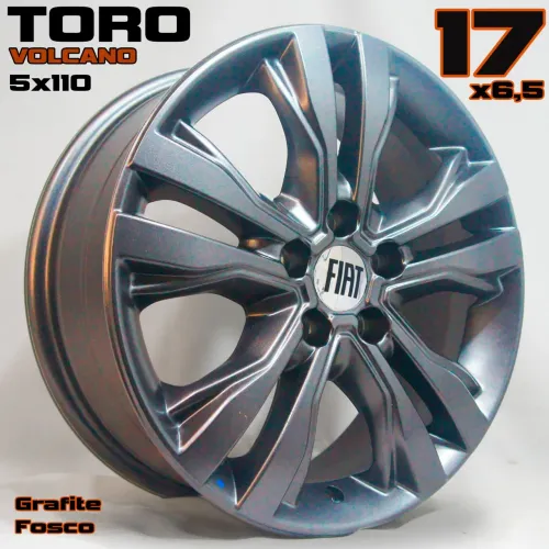 Jogo de Rodas 17 tala 6,5 Toro Volcano Grafite Fosco 5x110 novas