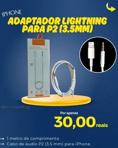 Cabo auxiliar P2/iOS (IPHONE)