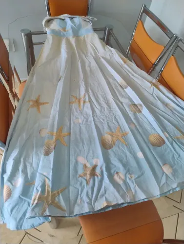 Vestido de Praia com Estampa de Conchas e Estrelas