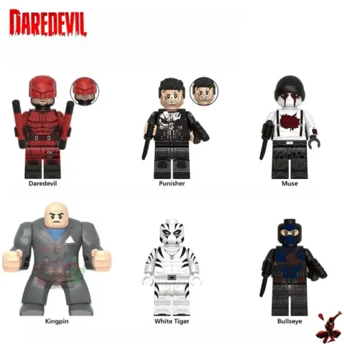 Miniaturas de Demolidor Born Again Renascido Minifigure de coleção do Justiceiro