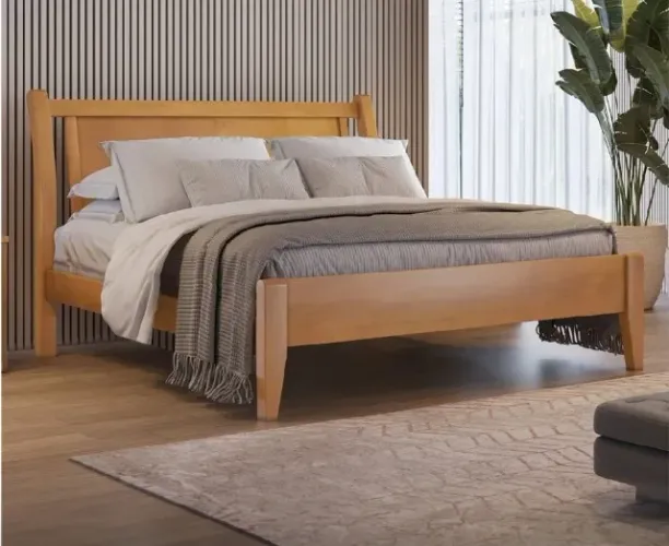 Cama Madeira Maciça Nobre Moderna Queen