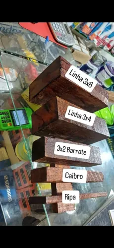 Madeira para construção: Linha 3x6, 3x4, 3x2 Barrote, Caibro e Ripa