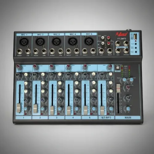 Mesa de Som Leacs F7.2MP3 7 canais | Com fonte e cabos | Perfeito estado
