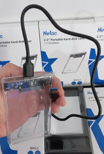 Case profissional NETac transparente SSD ou HD 2.5/hd sata 5 gbps usb3.0/Note-Ps4-Xbox One