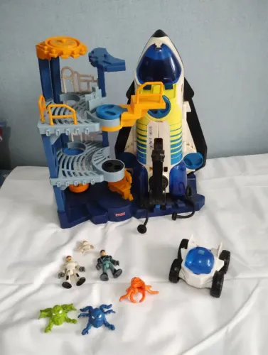 Estação Base Lunar Foguete Completo Imaginext Fisher Price  Colecionável