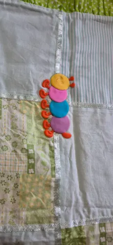 Cspa travesseiro Infantil Patchwork com Bichinho