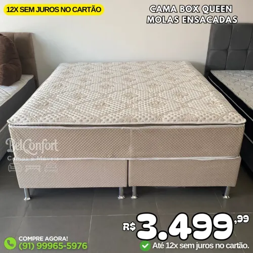 Cama Box Queen Madrid Molas Ensacadas