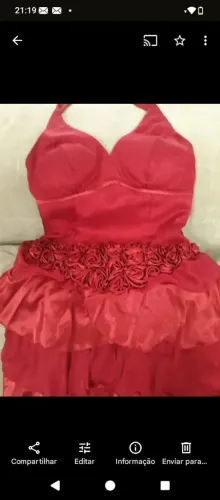 Vestido vermelho elegante para festa