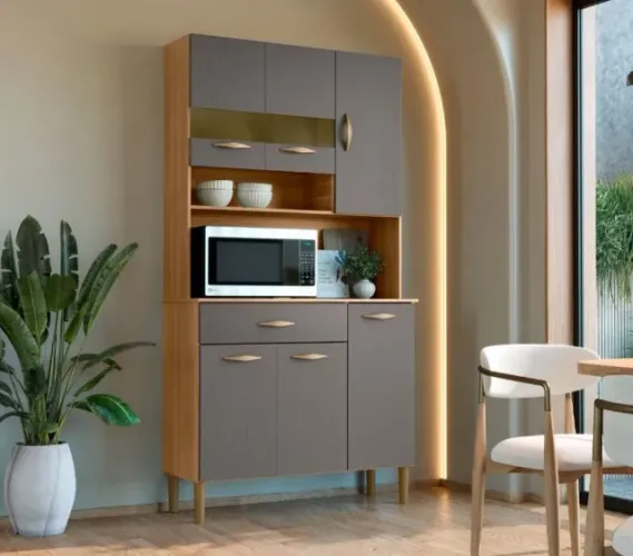 Armário de Cozinha 100% MDF Vogue 6 Portas SUPER OFERTA!