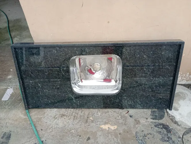 Bancada 117x55 granito verde Ubatuba