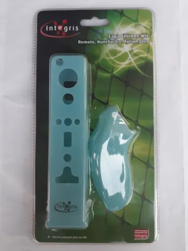 capa de silicone wii remote nunchuck motion plus azul 72x