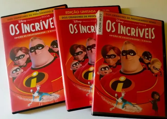 Kit 3 Dvds Duplos do Filme os Incríveis Duplo Originais 