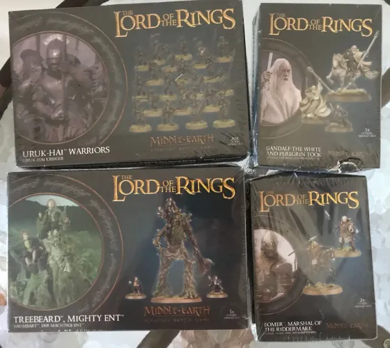 Pack 4 Jogos estratégia Coleção Miniaturas Senhor dos Anéis LOTR - Games Workshop Lacrado 