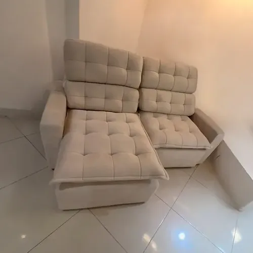 OFERTA!! Sofá Retrátil e Reclinável Royale 2m em Tecido Veludo Mega Pilow Top