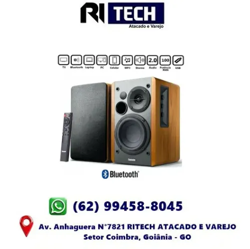 Caixa De Som Ativa Monitor Bluetooth Óptico Tomate Mts 2026 Preto