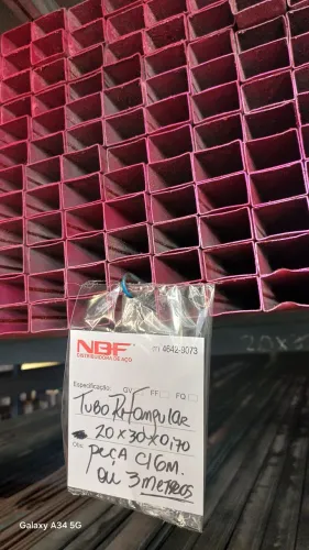 Tubo 20x30x0.70 galvonizado