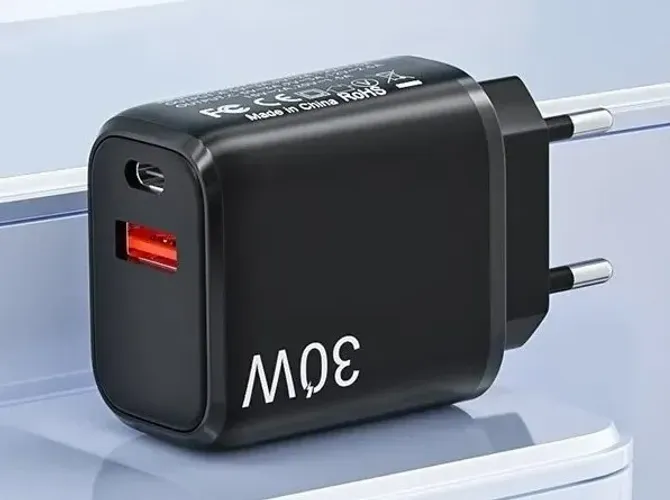 Carregador com Cabo USB A e Tipo C para Samsung, Huawei, Honor e Xiaomi