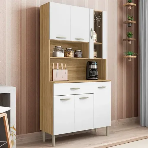 Armário de Cozinha Kit Golden 6 Portas - Monta na Hora