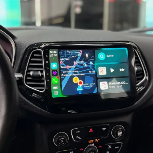 CENTRAL MULTIMÍDIA ANDROID JEEP COMPASS 10 POLEGADAS 
