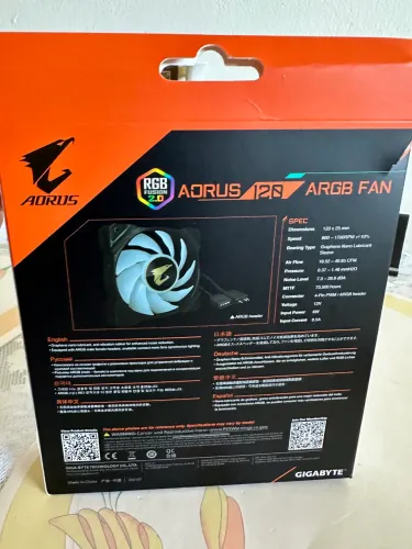Cooler Led 120 mm Rgb Gigabyte Aorus 120 Argb Fan Gamer Pc