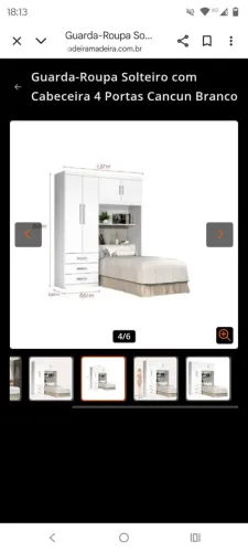 Guarda roupa com cama