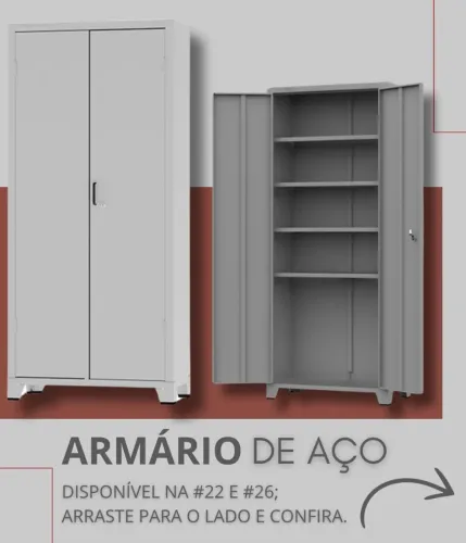Armário de Aço para Comércio - Várias Medidas