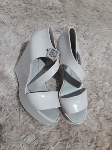 Sandália Wedge Melissa Off White