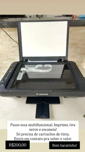 Multifuncional. Imprime, faz cópia e digitaliza.