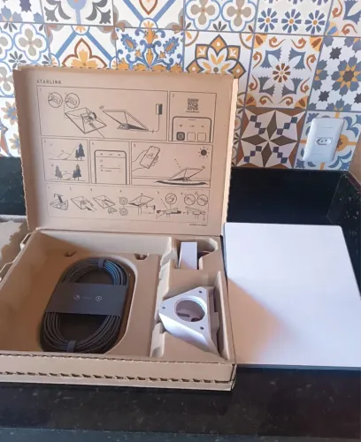 Kit De Internet Via Satelite Starlink Mini Branco