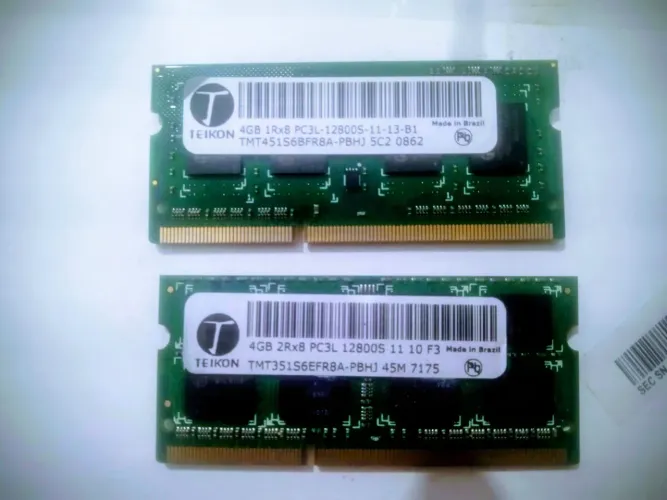 Memória DDR3 notebook 4gb pcl3 12800